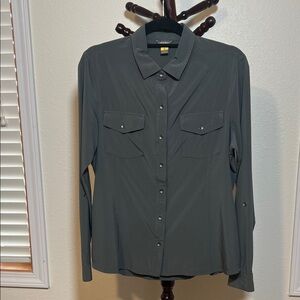 Eddie Bauer Dark Gray Button Down Shirt